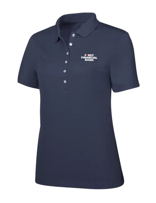 Callaway Womens Ottoman Navy Polo w/First Financial Bank Logo