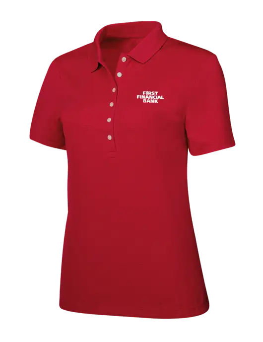 Callaway Womens Ottoman Red Polo w/First Financial Bank Logo