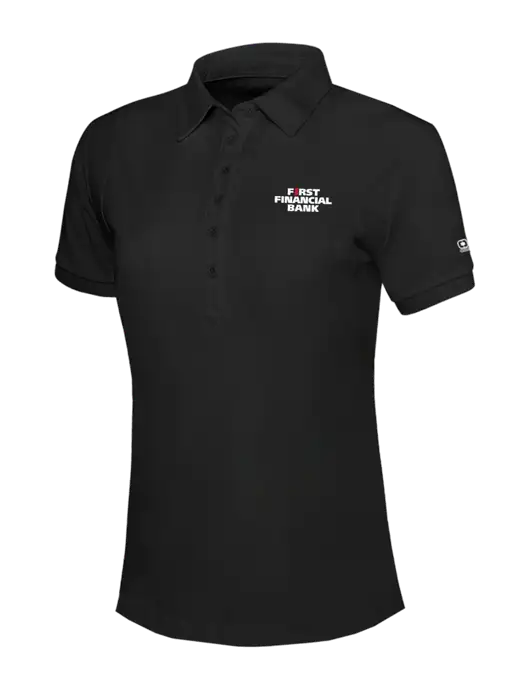 OGIO Womens Blacktop Jewel Polo w/First Financial Bank Logo