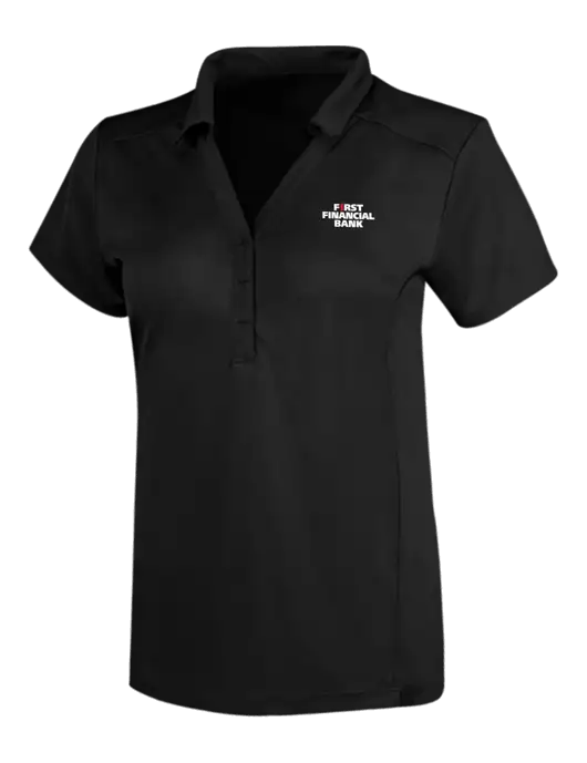 OGIO Blacktop Womens Framework Polo w/First Financial Bank Logo