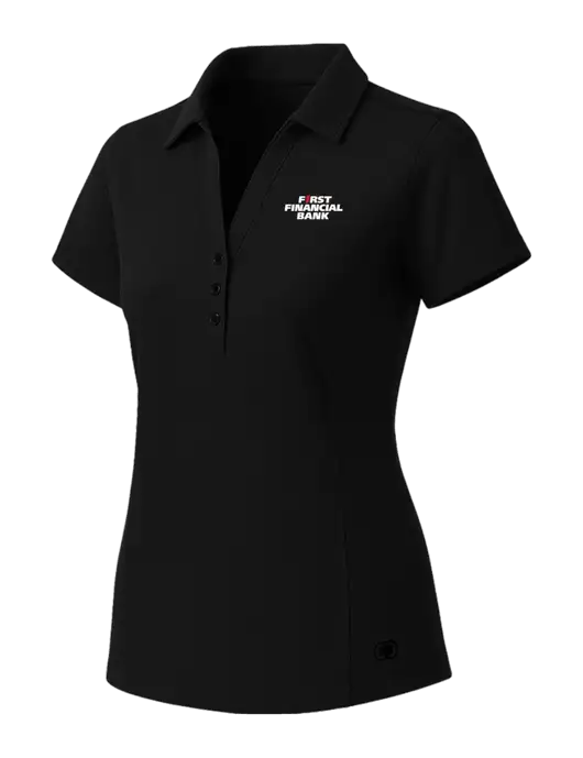 OGIO Womens Blacktop ONYX Polo w/First Financial Bank Logo