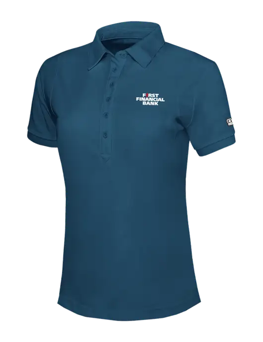 OGIO Womens Light Navy Jewel Polo w/First Financial Bank Logo