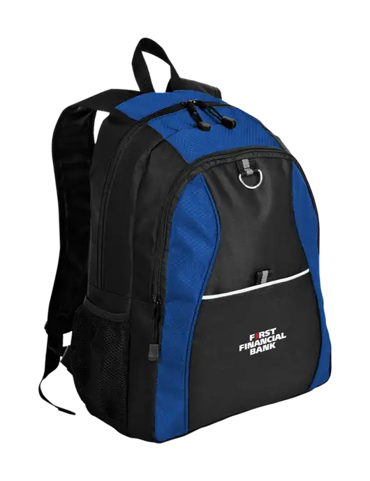 Honeycomb Twilight Blue/Black Backpack w/First Financial Bank Logo