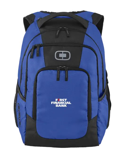 OGIO Cobalt Logan Laptop Backpack
 w/First Financial Bank Logo