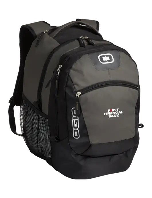 OGIO Grey Rogue Pack
 w/First Financial Bank Logo