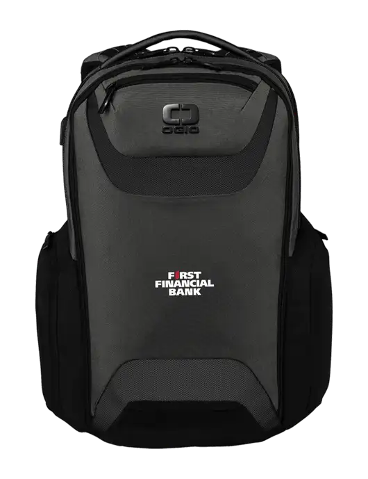 OGIO Tarmac Charcoal Connected Pack w/First Financial Bank Logo