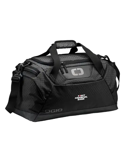OGIO Black Catalyst Duffle
 w/First Financial Bank Logo