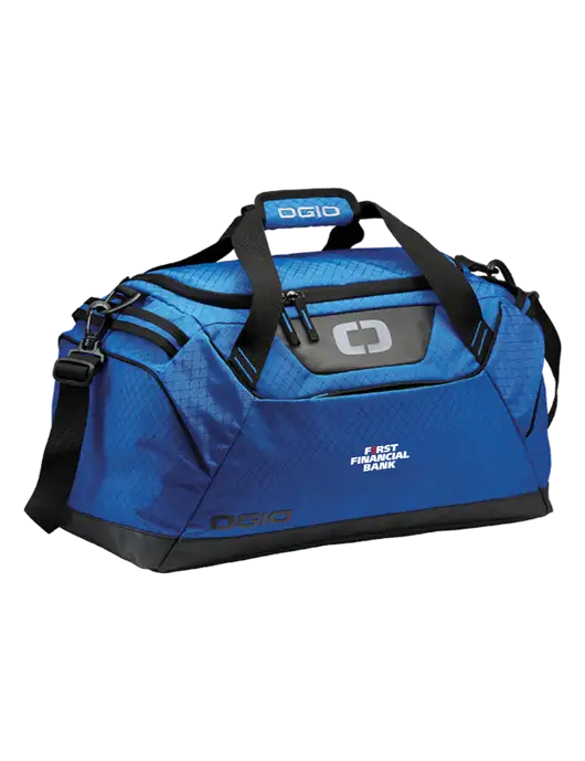 OGIO Royal Blue Catalyst Duffle
 w/First Financial Bank Logo
