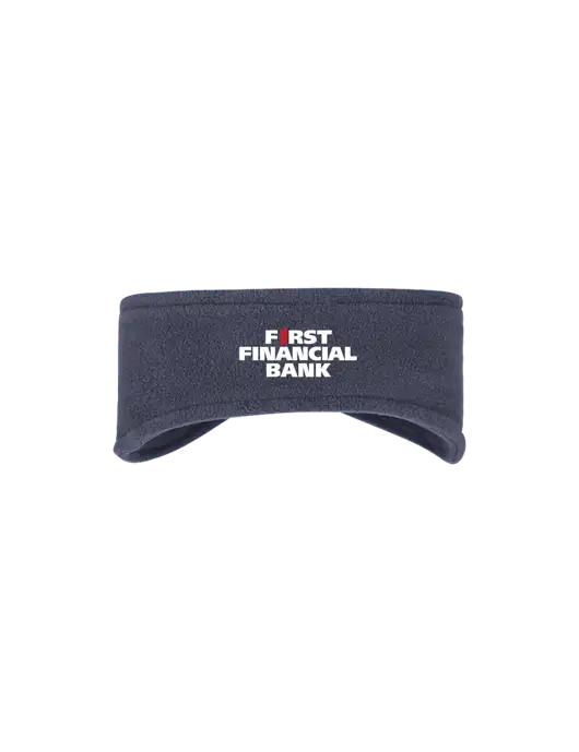 Navy Stretch Fleece Headband w/First Financial Bank Logo