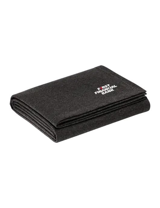 Recycled Charcoal Heather Blanket w/First Financial Bank Logo
