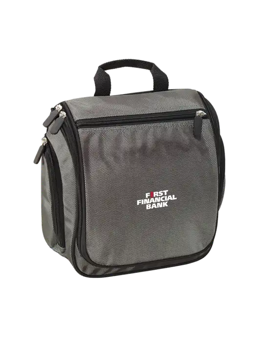 Hanging Deep Smoke Toiletry Kit  w/First Financial Bank Logo