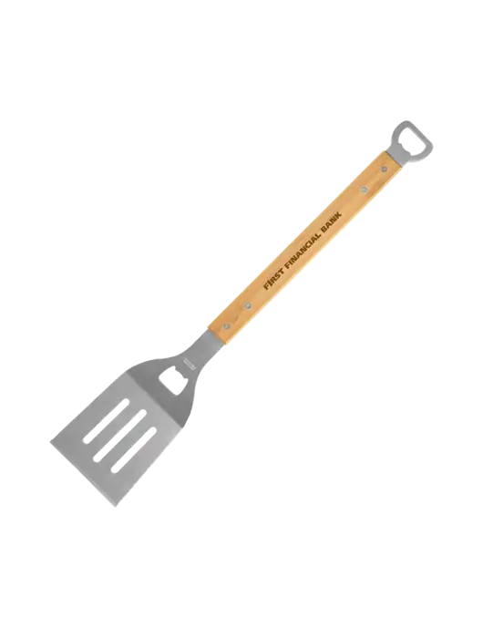 Bamboo BBQ Spatula w/First Financial Bank Logo