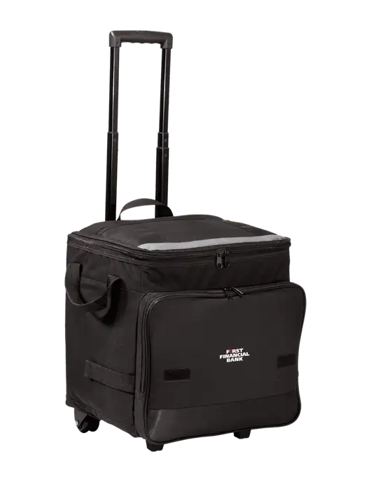Black Rolling Cooler w/First Financial Bank Logo
