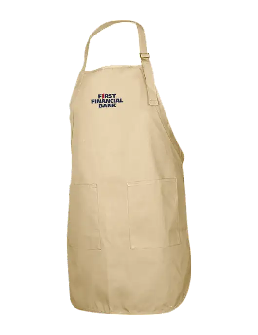 Full-Length Stone Apron With Pockets w/First Financial Bank Logo