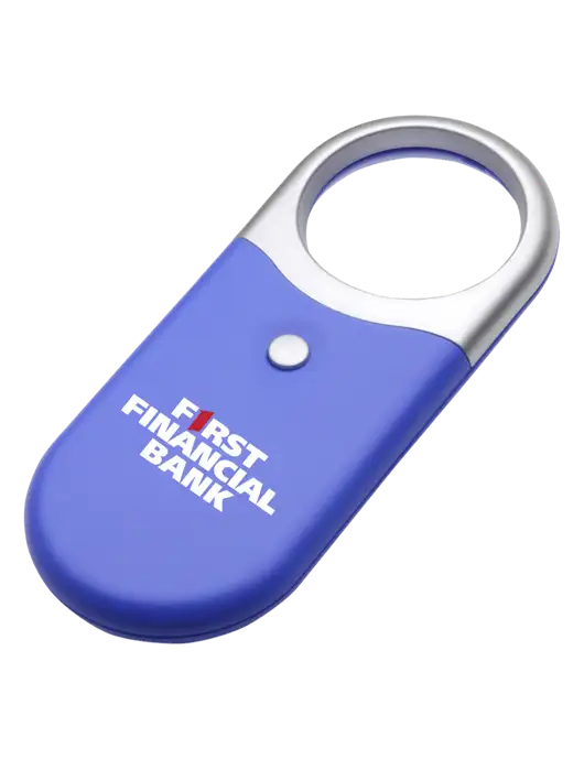 Compact Blue Magnifier Light w/First Financial Bank Logo